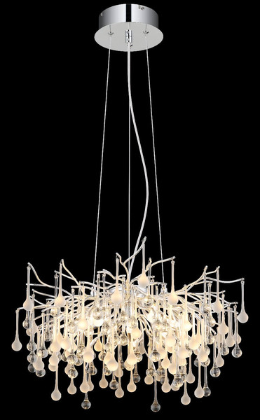 Globo Kronleuchter Maxine 10-flammig G9 Verchromt Metall Aluminium Ø60cm