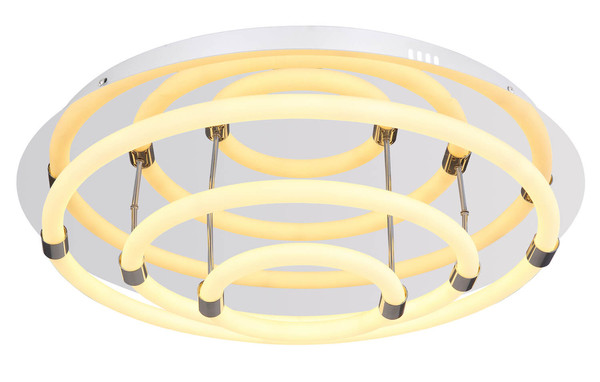 Globo Epi LED Deckenleuchte 54W Warmweiß Verchromt, Metall 15cm 65001D2