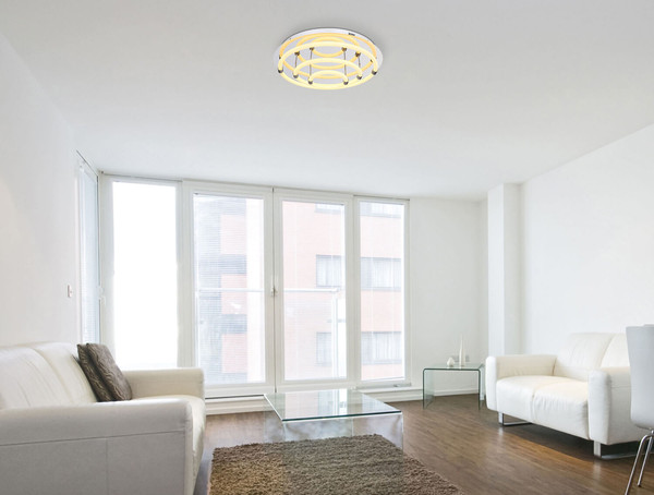 Globo Epi LED Deckenleuchte 54W Warmweiß Verchromt, Metall 15cm 65001D2