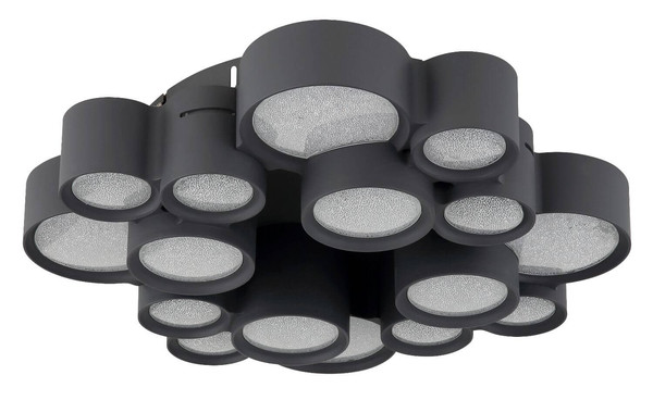 Globo LED Deckenleuchte Darla 28W warmweiss Anthrazit matt Metall Ø45cm