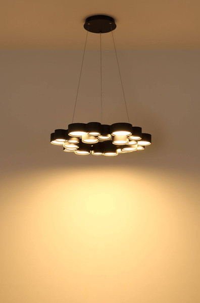 Globo LED Pendelleuchte Darla 36W warmweiss Anthrazit matt Metall Ø59cm