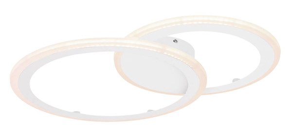 Globo Fenna LED Deckenleuchte 40W CCT Weiß, Metall Fernbedienung Nachtlicht Memoryfunktion 6cm 67120-40