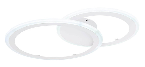 Globo Fenna LED Deckenleuchte 40W CCT Weiß, Metall Fernbedienung Nachtlicht Memoryfunktion 6cm 67120-40