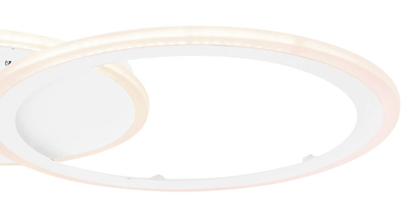 Globo Fenna LED Deckenleuchte 40W CCT Weiß, Metall Fernbedienung Nachtlicht Memoryfunktion 6cm 67120-40