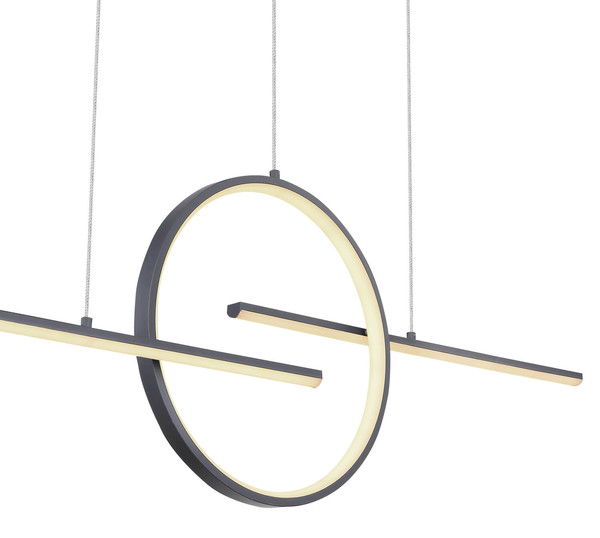 Globo Barral LED Hängeleuchte 50W CCT Graphit, Metall Fernbedienung Nachtlicht Memoryfunktion 150cm 67121-50G