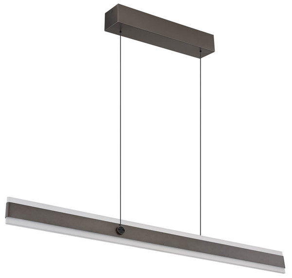 Globo Gebaldo LED Hängeleuchte 36W CCT Titanfarben Gebürstet, Metall Fernbedienung Nachtlicht Memoryfunktion 170cm 67161-36