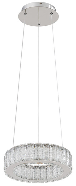 Globo Mucky LED Hängeleuchte 30W CCT Verchromt, Metall Fernbedienung Nachtlicht Memoryfunktion Ø30cm 67162-30