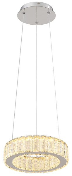 Globo Mucky LED Hängeleuchte 30W CCT Verchromt, Metall Fernbedienung Nachtlicht Memoryfunktion Ø30cm 67162-30