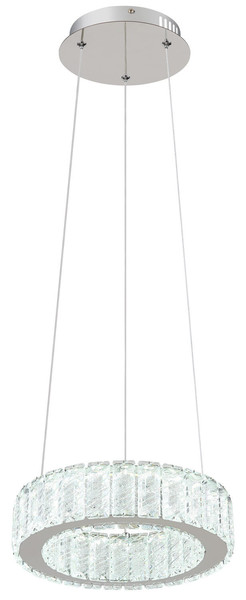 Globo Mucky LED Hängeleuchte 30W CCT Verchromt, Metall Fernbedienung Nachtlicht Memoryfunktion Ø30cm 67162-30