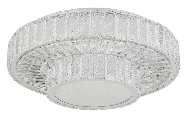 Globo LED Deckenleuchte Mucky 50W dimmbar Fernbedienung CCT warm-/tageslichtweiss Verchromt klar Metall K5 Kristalle Ø50cm