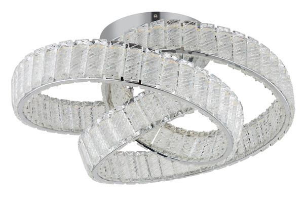 Globo Mucky LED Deckenleuchte 78W CCT Verchromt, Metall Fernbedienung Nachtlicht Memoryfunktion Ø60cm 67162D