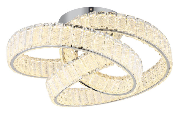 Globo Mucky LED Deckenleuchte 78W CCT Verchromt, Metall Fernbedienung Nachtlicht Memoryfunktion Ø60cm 67162D