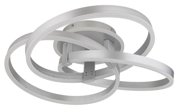 Globo Herwig LED Deckenleuchte 56W CCT Aluminium Gebürstet Fernbedienung Nachtlicht Memoryfunktion 20cm 67163-56