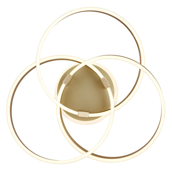 Globo LED Deckenleuchte Herwig 56W dimmbar Fernbedienung CCT warm-/tageslichtweiss Goldfarben matt gebürstet Metall Aluminium 60x57,5cm