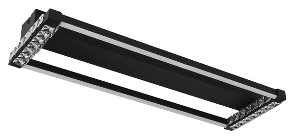 Globo Mariella LED Deckenleuchte 24W CCT Schwarz Matt, Metall Fernbedienung Nachtlicht Memoryfunktion 7cm 67164D