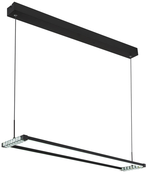 Globo Mariella LED Hängeleuchte 30W CCT Schwarz Matt, Metall Fernbedienung Nachtlicht Memoryfunktion 150cm 67164H
