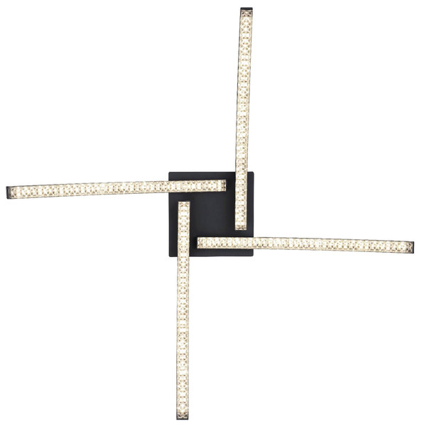 Globo LED Deckenleuchte Jules 24W CCT warm-/neutral-/tageslichtweiss Schwarz matt Metall 69x69cm