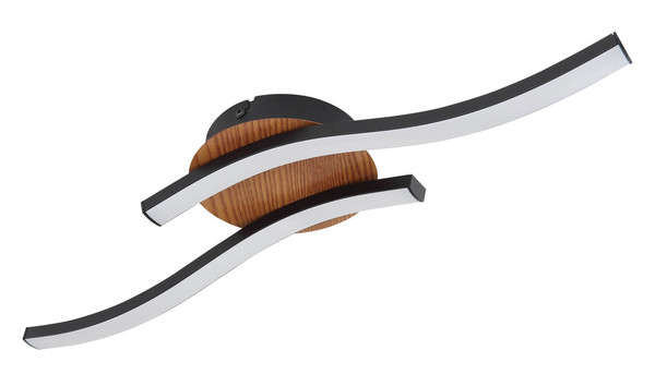 Globo Evita LED Deckenleuchte 10W Warmweiß Schwarz, Metall 7,5cm 67171-12