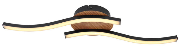 Globo Evita LED Deckenleuchte 10W Warmweiß Schwarz, Metall 7,5cm 67171-12