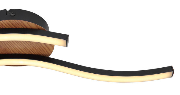 Globo Evita LED Deckenleuchte 10W Warmweiß Schwarz, Metall 7,5cm 67171-12