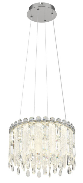 Globo Klunka LED Hängeleuchte 38W CCT Verchromt, Metall Fernbedienung Nachtlicht Memoryfunktion Ø39,5cm 67176-38