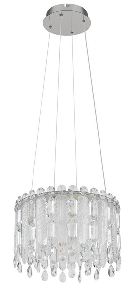 Globo Klunka LED Hängeleuchte 38W CCT Verchromt, Metall Fernbedienung Nachtlicht Memoryfunktion Ø39,5cm 67176-38