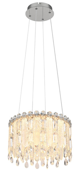 Globo Klunka LED Hängeleuchte 38W CCT Verchromt, Metall Fernbedienung Nachtlicht Memoryfunktion Ø39,5cm 67176-38