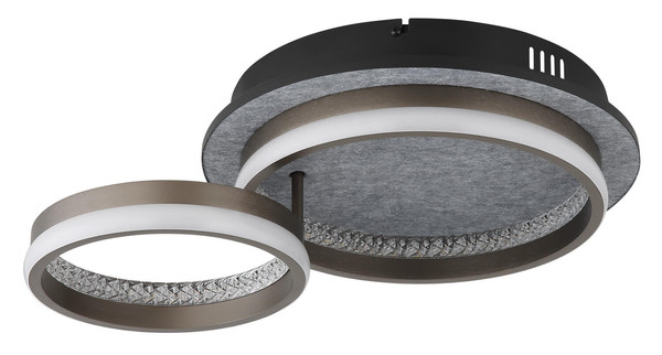 Globo Della LED Deckenleuchte 30W CCT Schwarz Matt, Metall Nachtlicht Memoryfunktion 14cm 67179D1