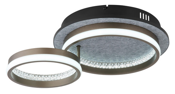 Globo Della LED Deckenleuchte 30W CCT Schwarz Matt, Metall Nachtlicht Memoryfunktion 14cm 67179D1