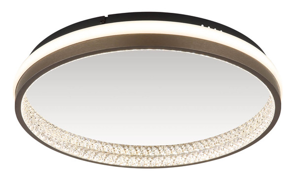 Globo Della LED Deckenleuchte 40W CCT Schwarz Matt, Metall Nachtlicht Memoryfunktion Ø39,7cm 67179D