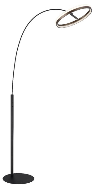 Globo LED Stehleuchte Della 24W dimmbar CCT warm-/neutral-/tageslichtweiss Schwarz matt grau dunkel Metall Aluminium 190cm