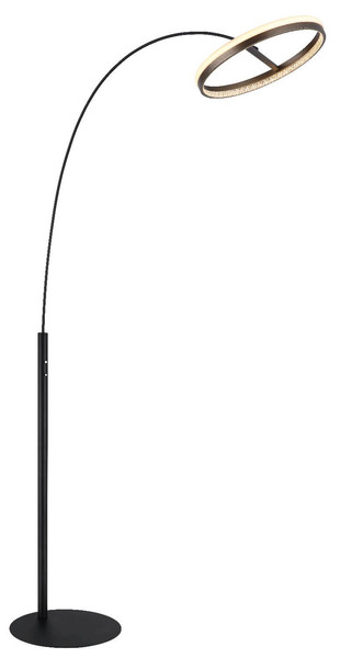 Globo LED Stehleuchte Della 24W dimmbar CCT warm-/neutral-/tageslichtweiss Schwarz matt grau dunkel Metall Aluminium 190cm