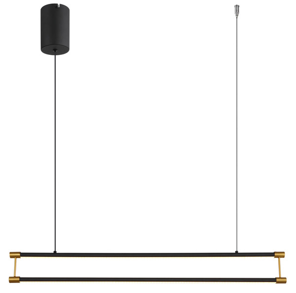 Globo Kayson LED Hängeleuchte 30W Warmweiß Schwarz Matt, Metall 150cm 67184-30