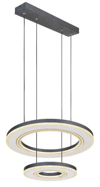 Globo LED Pendelleuchte Blasius 50W dimmbar Fernbedienung CCT warm-/tageslichtweiss Schwarz Metall Ø50cm