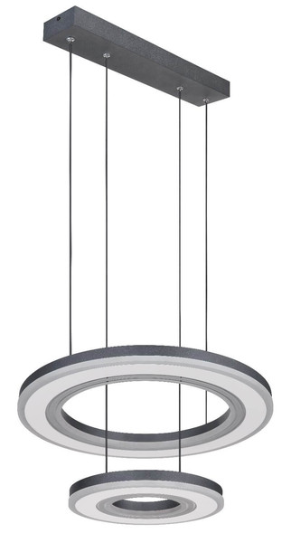 Globo LED Pendelleuchte Blasius 50W dimmbar Fernbedienung CCT warm-/tageslichtweiss Schwarz Metall Ø50cm