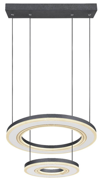 Globo LED Pendelleuchte Blasius 50W dimmbar Fernbedienung CCT warm-/tageslichtweiss Schwarz Metall Ø50cm
