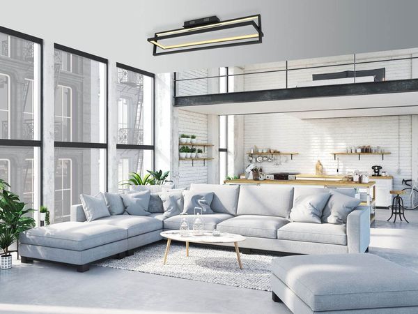 Globo Flips LED Deckenleuchte 23W CCT Schwarz Matt, Metall Fernbedienung Nachtlicht 21,5cm 67195D