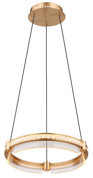 Globo LED Pendelleuchte Blondie 36W dimmbar Fernbedienung CCT warm-/tageslichtweiss Goldfarben klar Metall K5 Kristalle Ø40cm
