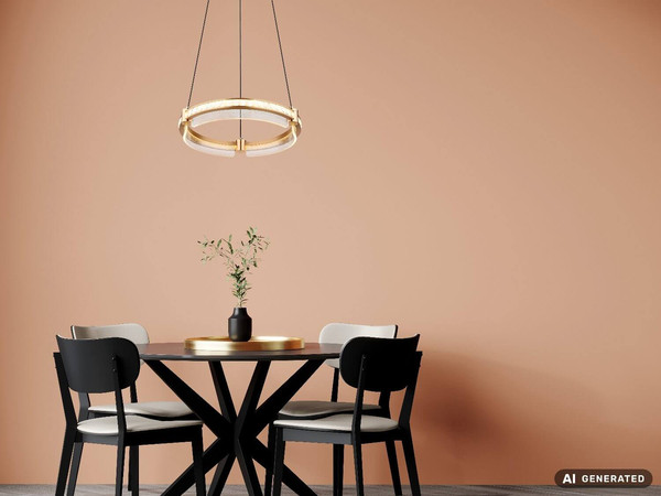 Globo LED Pendelleuchte Blondie 36W dimmbar Fernbedienung CCT warm-/tageslichtweiss Goldfarben klar Metall K5 Kristalle Ø40cm