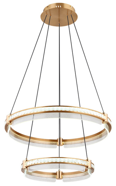 Globo Blondie LED Hängeleuchte 78W CCT Goldfarben, Metall Fernbedienung Nachtlicht Memoryfunktion 120cm 67196-78H