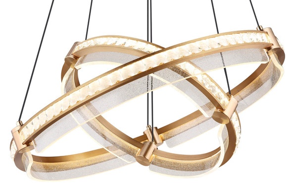 Globo Blondie LED Hängeleuchte 78W CCT Goldfarben, Metall Fernbedienung Nachtlicht Memoryfunktion 120cm 67196-78H