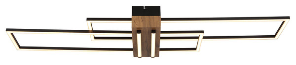 Globo Dakari LED Deckenleuchte 40W Warmweiß Schwarz Matt, Metall 9,7cm 67208-40N