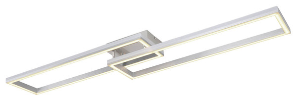 Globo Salmos LED Deckenleuchte 40W CCT Silbergrau, Metall Fernbedienung Nachtlicht Memoryfunktion 10cm 67209-45D