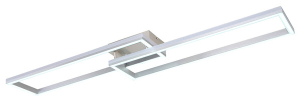 Globo Salmos LED Deckenleuchte 40W CCT Silbergrau, Metall Fernbedienung Nachtlicht Memoryfunktion 10cm 67209-45D