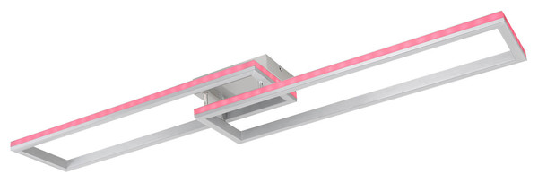 Globo Salmos LED Deckenleuchte 40W CCT Silbergrau, Metall Fernbedienung Nachtlicht Memoryfunktion 10cm 67209-45D