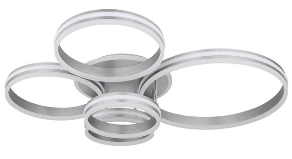 Globo Rubio LED Deckenleuchte 120W CCT Grau, Metall Fernbedienung Nachtlicht Memoryfunktion 20cm 67260-120