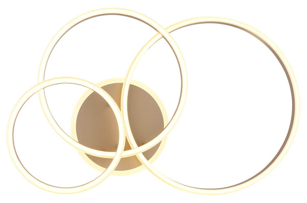 Globo LED Deckenleuchte Rubio 72W warmweiss Sandfarben matt Metall 79,5x50cm