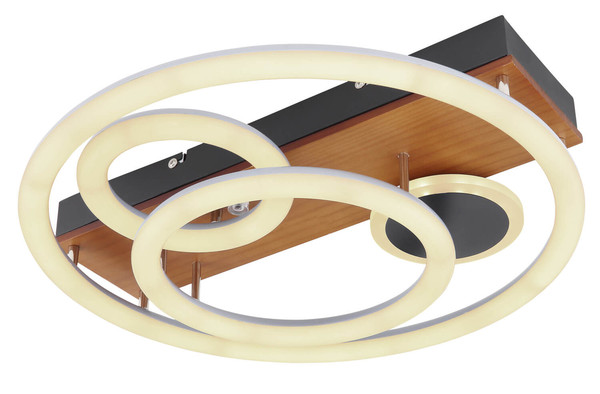 Globo Darryl LED Deckenleuchte 55W CCT Schwarz, Metall Fernbedienung Memoryfunktion 11cm 67265-55