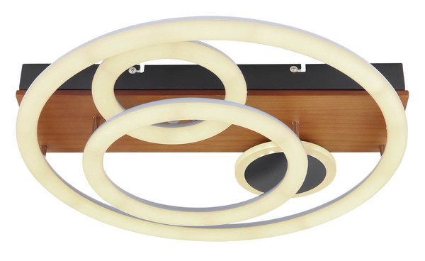 Globo Darryl LED Deckenleuchte 55W CCT Schwarz, Metall Fernbedienung Memoryfunktion 11cm 67265-55