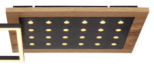 Globo Jimbo LED Deckenleuchte 24W Warmweiß Schwarz Matt, Metall Memoryfunktion 8,5cm 67267-24